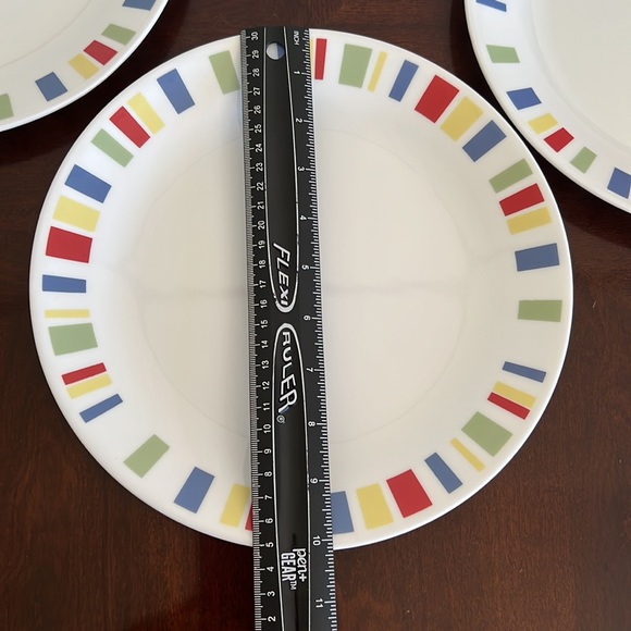 COPY - Corelle Colorful “Memphis” 4 Dinner Plates - Picture 7 of 11